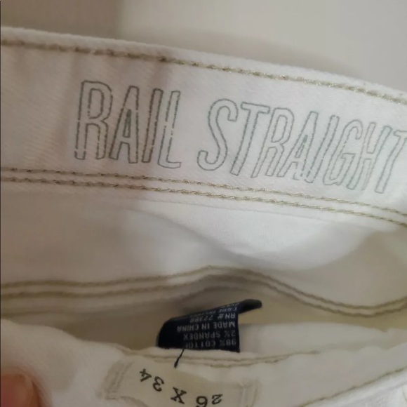 Madewell rail straight jeans white 26 - Picture 2 of 9